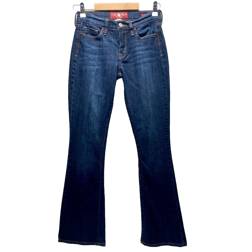 Lucky Brand Jeans Women's 2 Dark Blue Sophia Boot Mid Rise 5 Pocket Denim GUC